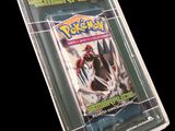 a close up of a card case with a pokemon logo on it