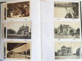 a book with pictures of old buildings on the pages