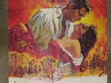 an old movie poster of a man and a woman kissing in front of a crowd