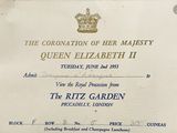 a certificate for the coronation of her majesty, queen elizabeth ii