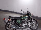 a motorcycle that is parked in a parking garage