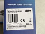 a blue box with a barcode on it sitting on a table
