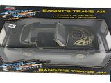 the box has a black car with flames on it