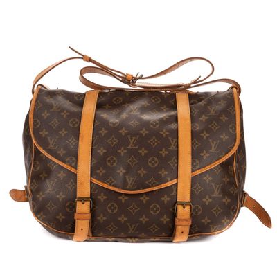 louis vuitton monogram canvas and leather shoulder bag