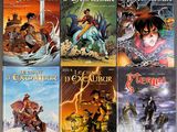 the covers of the books of les excalibur and the four books of excalibur