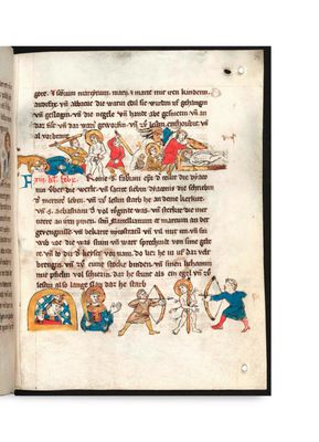 un livre ouvert avec la photo d'un homme et d'une femme