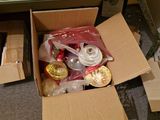 a box full of assorted items on the floor