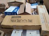 many boxes stacked on top of each other on a pallet