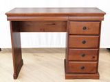 an image of a wooden desk with drawers on it