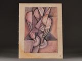 an image of a painting of a woman sitting on a chair