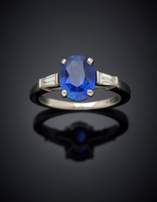 a sapphire and diamond ring