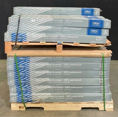 a pallet with several boxes on top of it