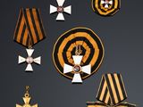 an image of a group of medals and medals on a black background