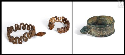 deux types de bracelets différents et une tasse