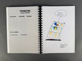 a book with a drawing of a cell phone on it