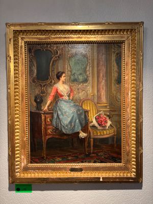 Georges Jules A. CAIN (1856-1919), Élégante à la commode Louis XV, hui - Photo 1