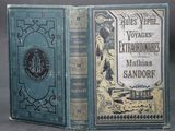 an old book with a picture of a woman and a man on it