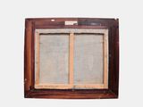 a picture of an old window with a wooden frame