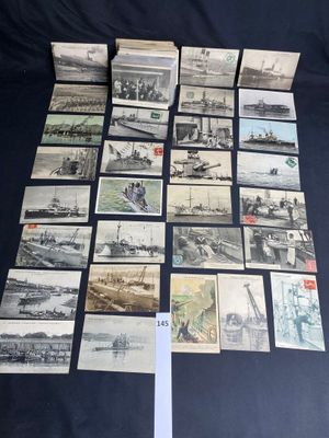 an image of a bunch of old postcards on a table