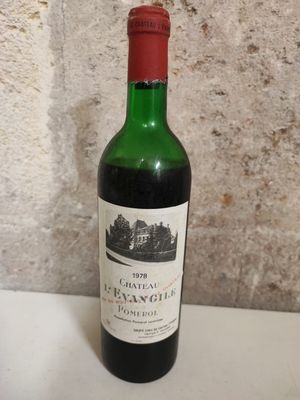1 Bouteille Château l'EVANGILE Pomerol 1978 (étiquette et ca…