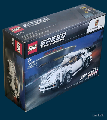 a box of lego speed racing cars on a blue background