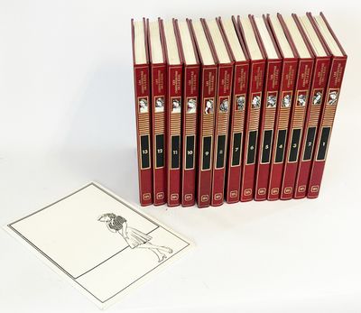 six livres d'affilée avec l'illustration d'une femme en robe