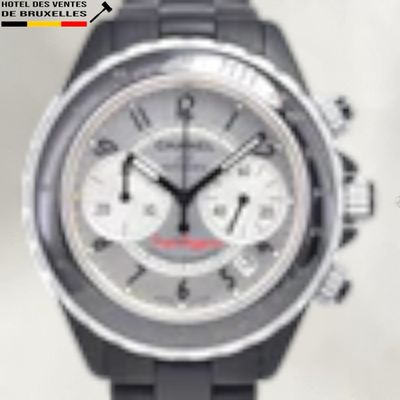 a close up of a watch on a white background