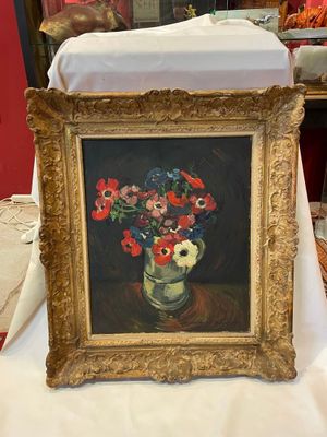 Jacques BOUYSSOU (1926-1997) "Anémones" HST, SBD, daté Mai 1…