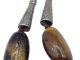tiger ' s eye bead earrings with ox ox ox ox ox ox ox ox ox ox ox ox ox