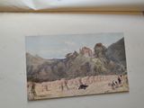 a picture of a picture of a castle on a hill