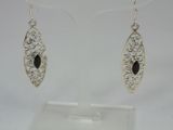 sterling silver earrings with black onyx