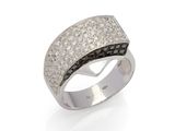 a diamond and white gold ring, by van cleef