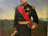 painting of a man in military uniform with a red sash
