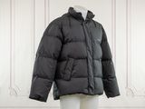 the jacket is black and has a hood on it