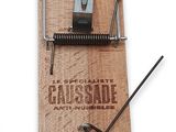 a mousetrace with a piece of wood attached to it