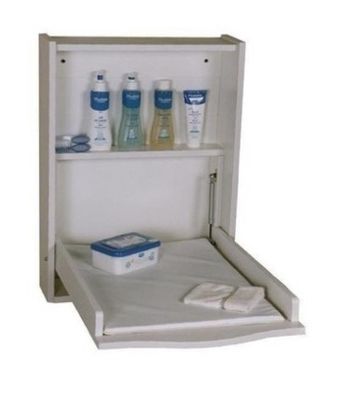 a white cabinet with a shelf with a lot of personal care items