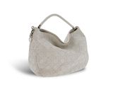 le sac à main blanc est posé sur une surface blanche et comporte une anse