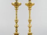 paire de chandeliers anciens en laiton