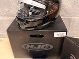 a helmet that is sitting on top of a box