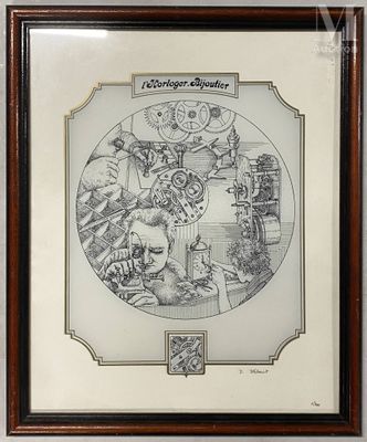 David HELAUT (XXe siècle) "L'horloger-Bijoutier"