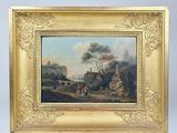 an image of a painting of a landscape with a man and a woman