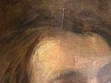 a painting of a man with long hair and a beard