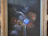 une image d'un tableau représentant un vase contenant des fleurs