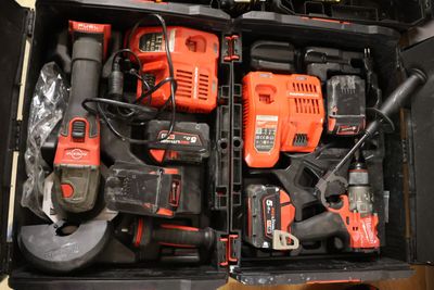 a black and decker tool box with tools inside of it