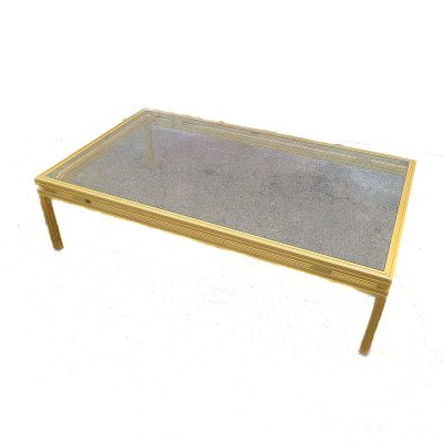 Pierre VANDEL (né en 1939) Table basse en aluminium poli ave…