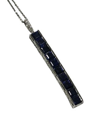 PENDENTIF « ligne articulée » avec chaine maille forçat diam…