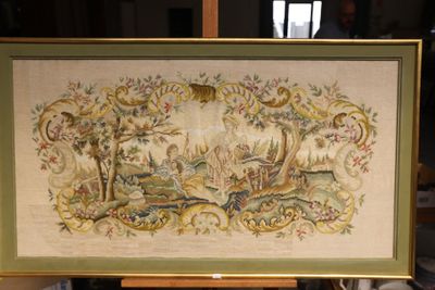 a picture of a picture of a painting on a easel