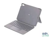 an image of a laptop with a keyboard on top of it