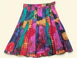 a colorful skirt with multicolored squares and squares on it