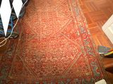 a large rug on the floor in a living room